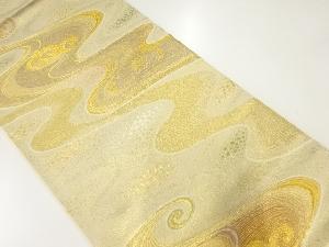 未使用品　流水模様織出し袋帯